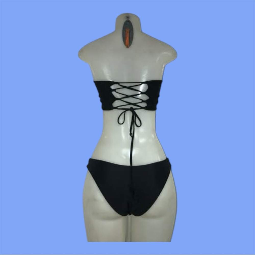 Women's Black 2 Piece No Brand/Care Tag Bikini Size Medium Unbranded NWOT